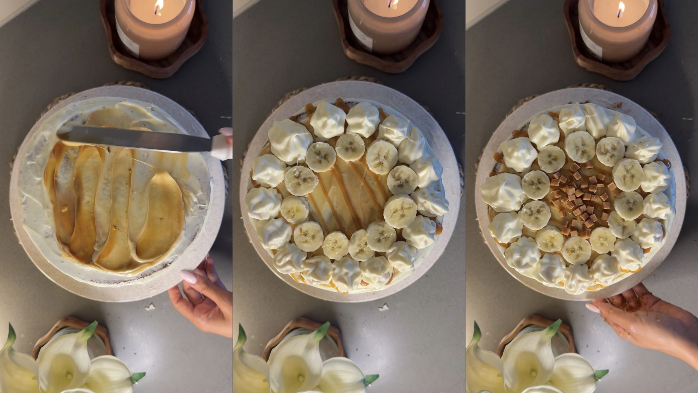 Banana Cheesecake Cake step 12