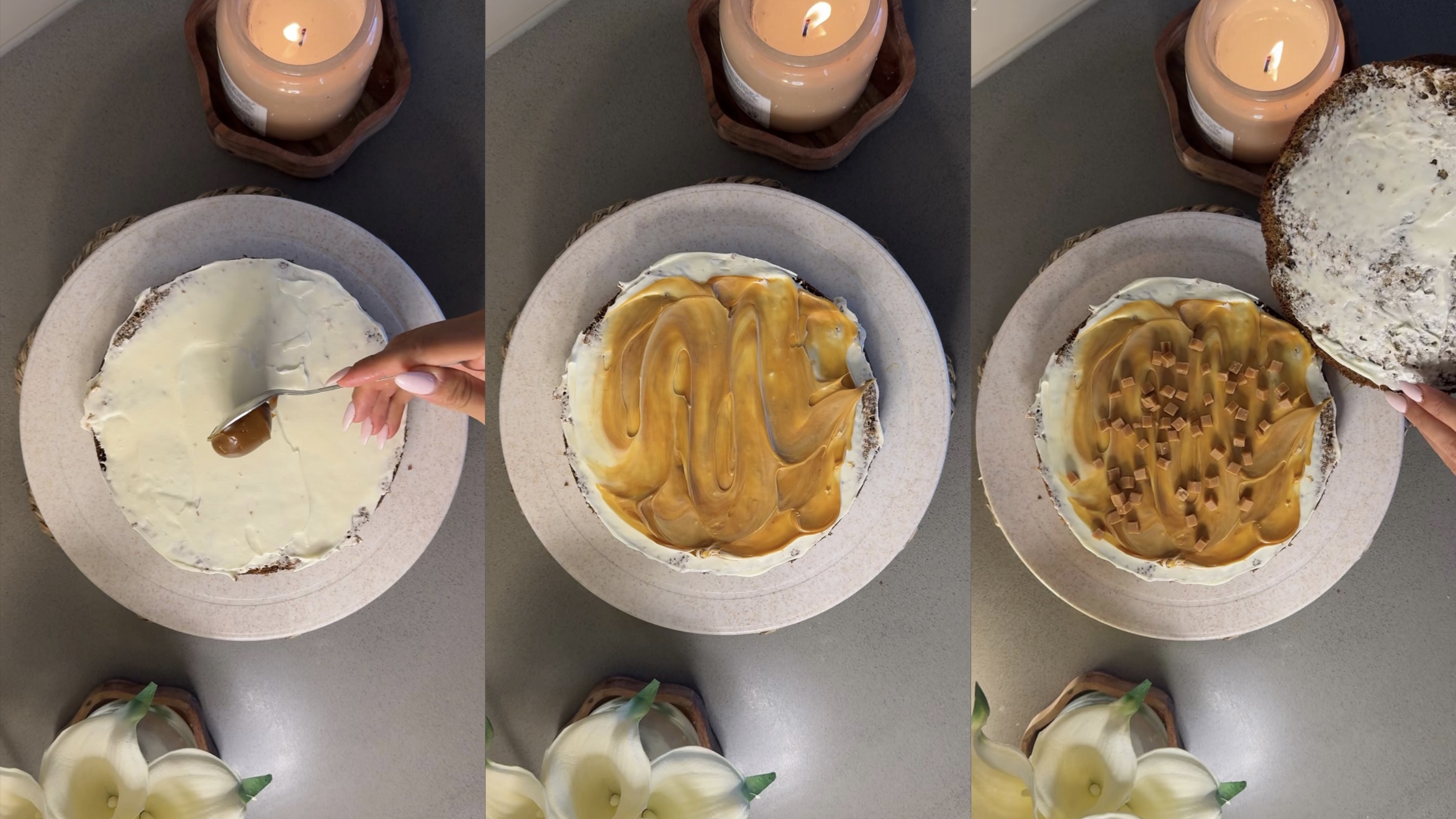 Banana Cheesecake Cake step 6