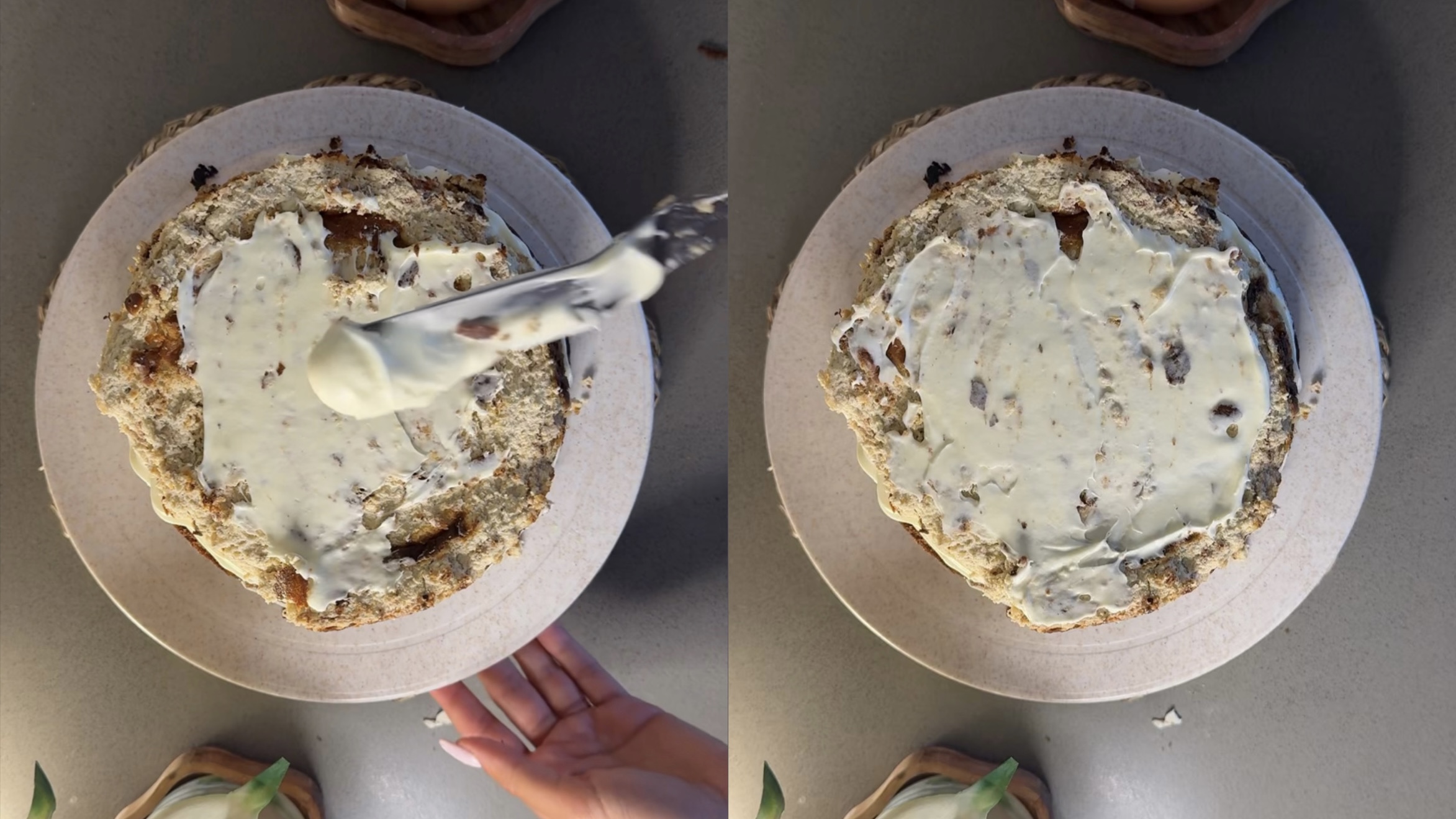 Banana Cheesecake Cake step 8
