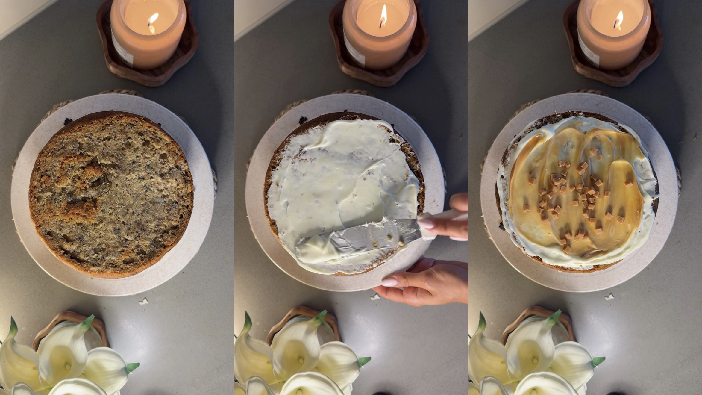 Banana Cheesecake Cake step 9