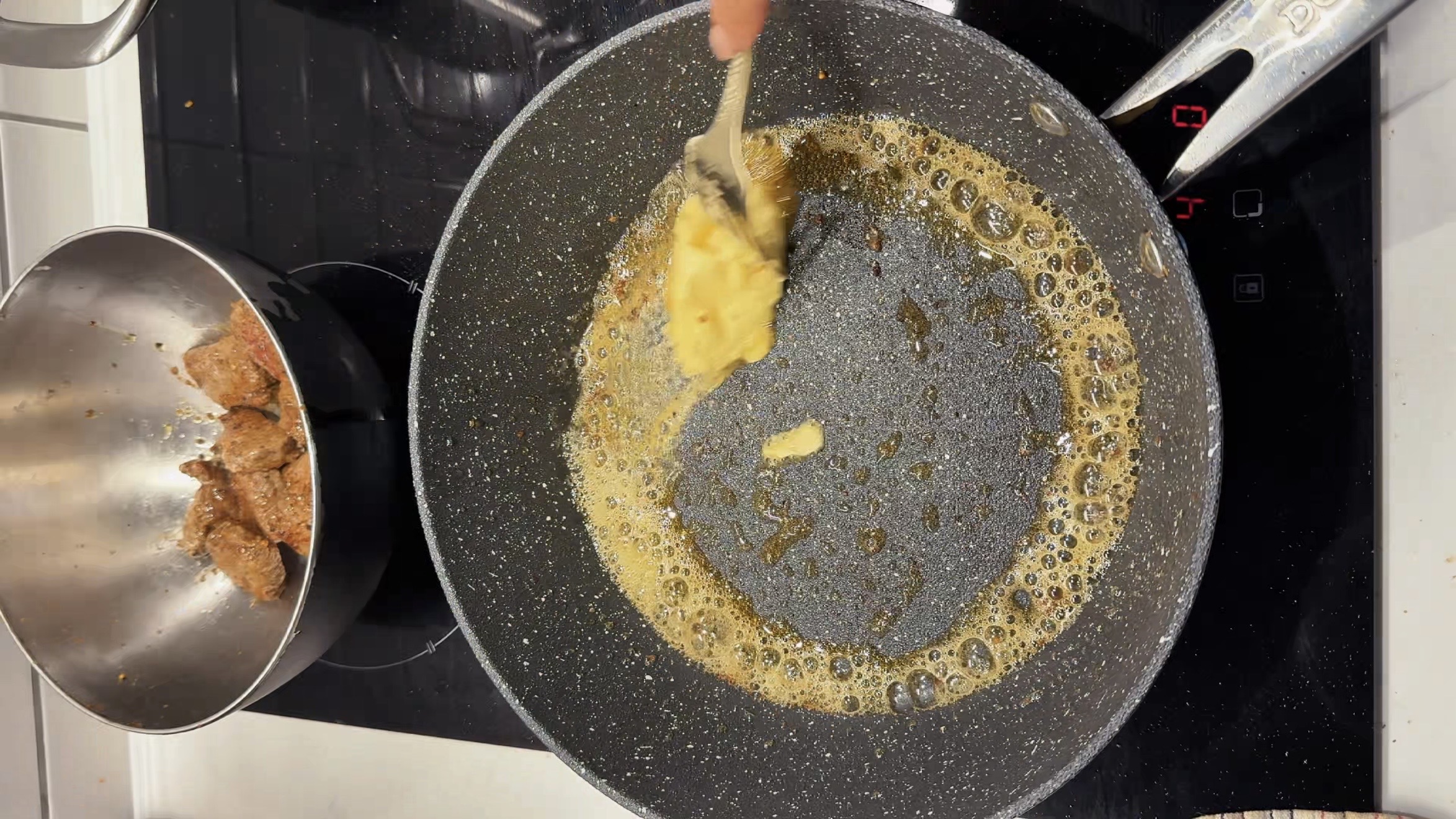 Garlic Butter Steak Bites with Creamy Baked Mac & Cheese step 10