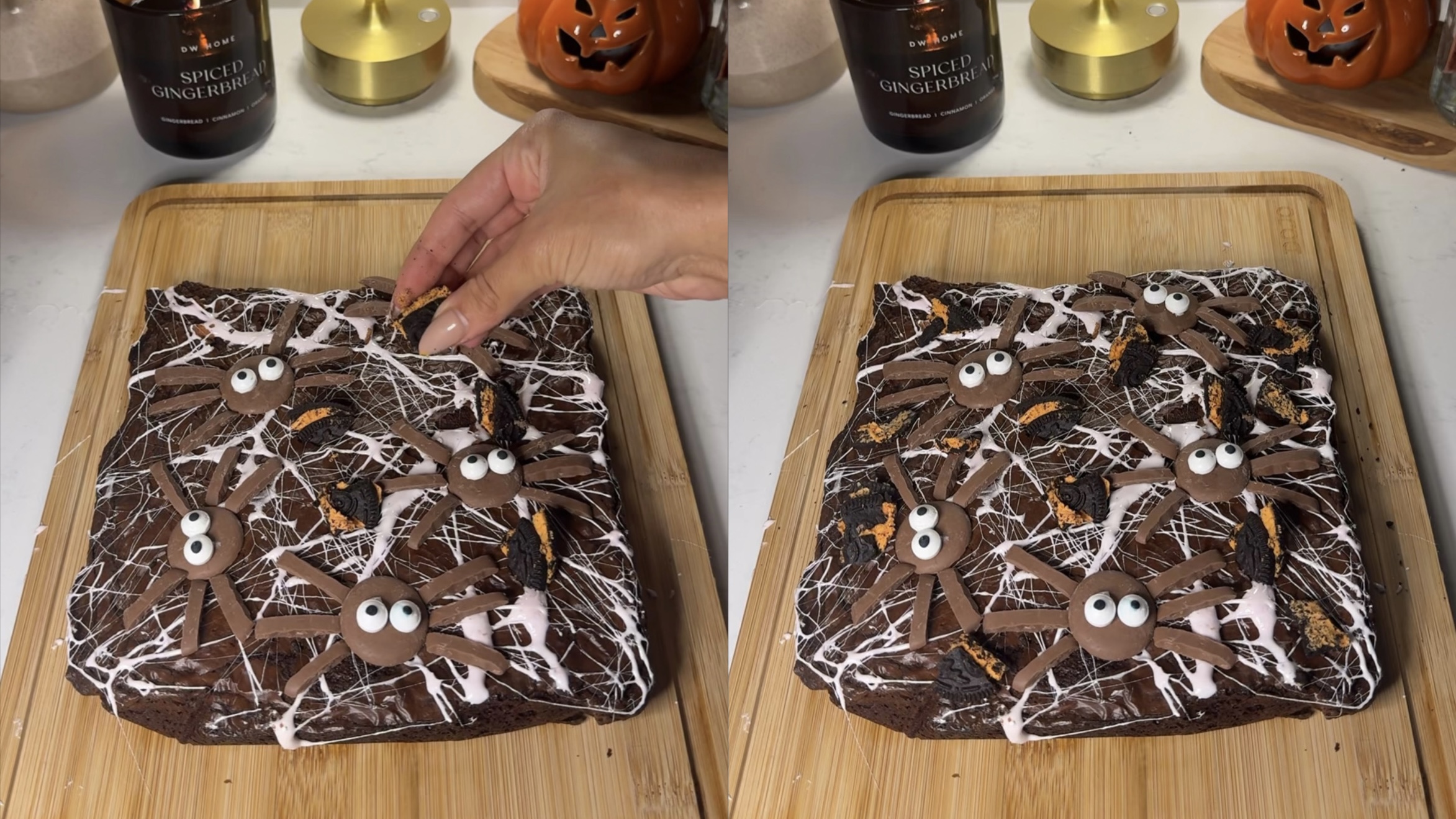 Halloween Spider Brownies step 12