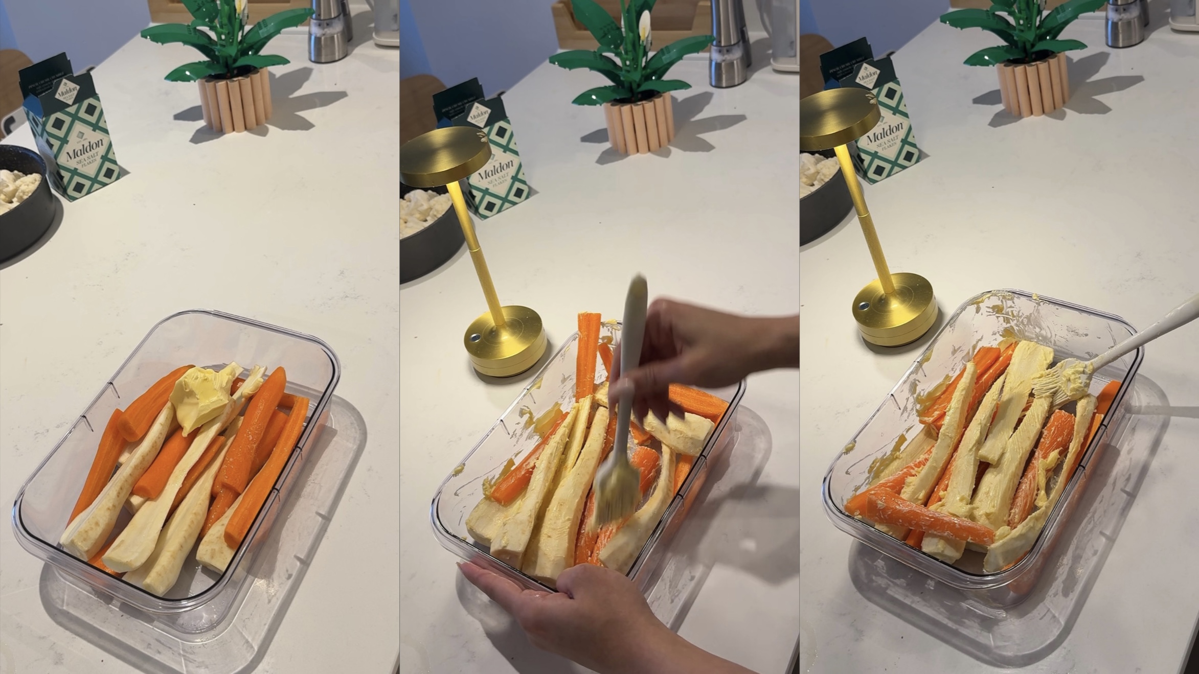 Honey Roasted Carrots & Parsnips step 2