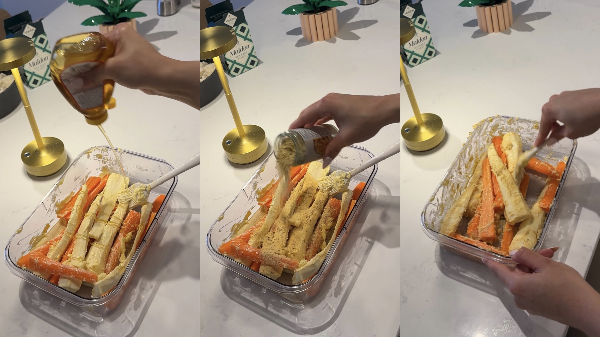 Honey Roasted Carrots & Parsnips step 3