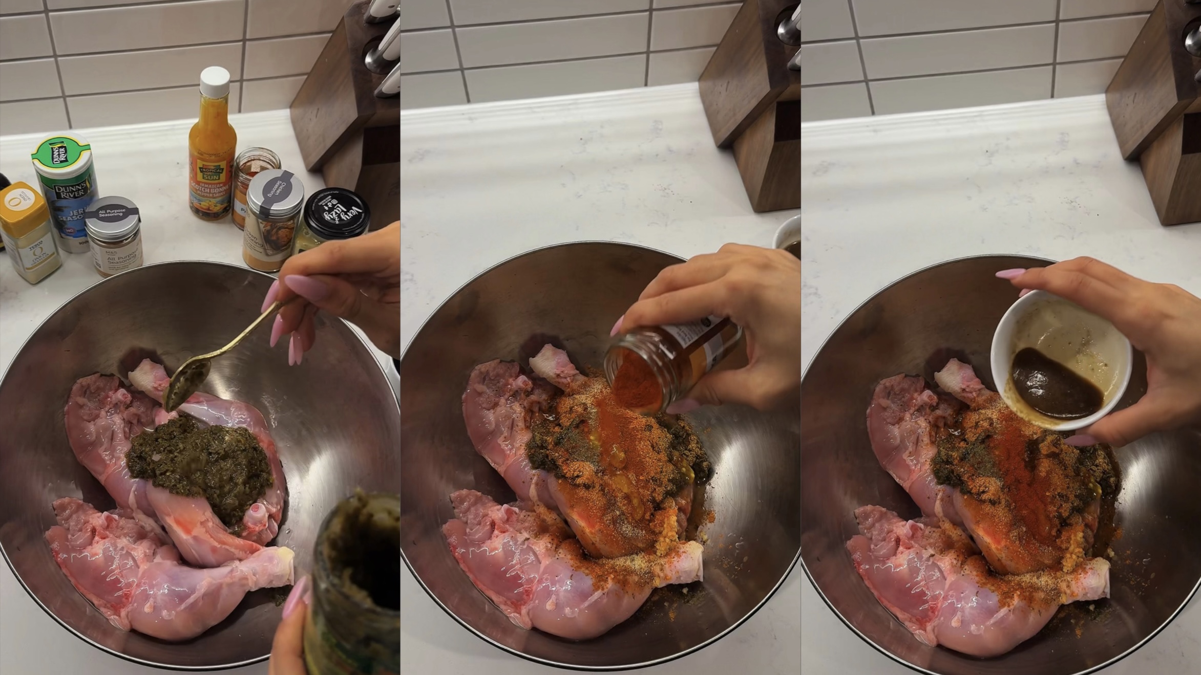 Jerk Style Chicken with Rice and Peas step 1