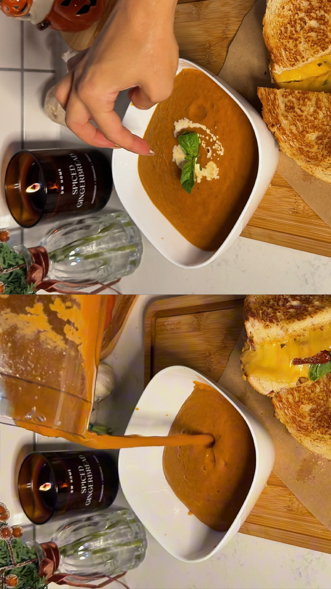 Tomato & Red Pepper Soup with Grilled Cheese step 5